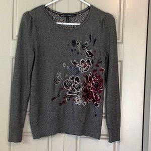 WhiteHouseBlackHouse Floral Sweater